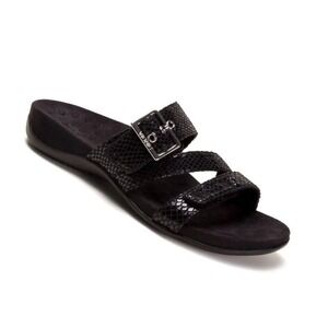 Vionic Shoes | Vionic Skylar Sandal Black Leather Women's Size 8-Arch Support